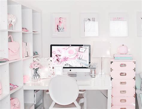 How To Make Your Workspace Pretty And Girly Feminine Home Offices Home