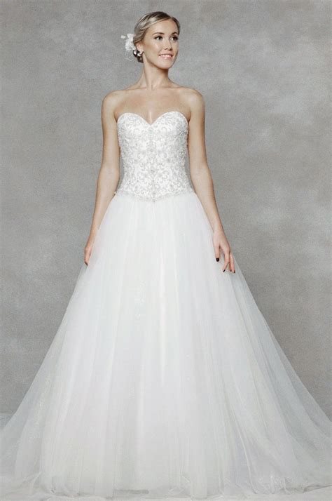 1600415 Gorgeous Strapless Beaded Bodice With Sweetheart Neckline And