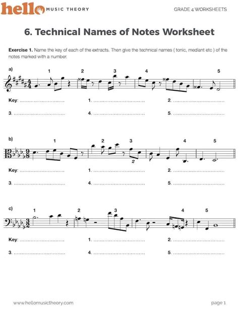 Music Theory Worksheets With 1500 Exercises Hello Music