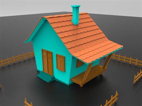 3d Model Game Ready Cartoon House Cgtrader