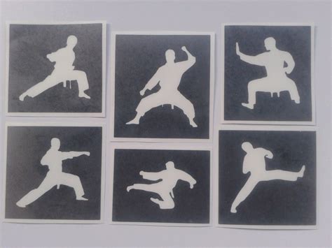 Martial Art Stencils For Glitter Tattoos Airbrush Judo Akita Karate