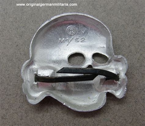 Ss Visor Cap Skull By Rzm M152 Solid Aluminum Original German