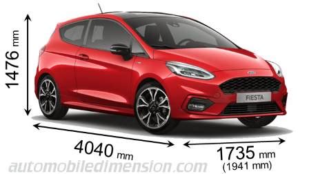 — the dimensions shown above are for the ford fiesta st 1.5l, pulp, 6 sp man. Dimensions of Ford cars showing length, width and height
