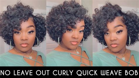 How To No Leave Out Curly Quick Weave Bob Step By Step Tutorial Tatiaunna Youtube