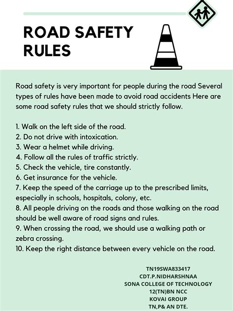 Road Safety Rules India Ncc