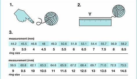 ring size chart in centimeters