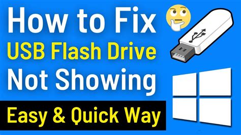 how to fix usb flash drive not showing up windows 11 10 8 7 usb not detecting issue easy