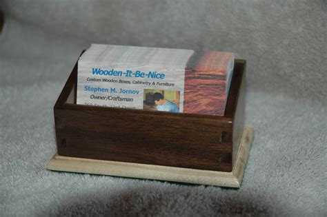 Show the world you are the embodiment of quality and sophistication with this stunning wood business card holder from maxgear. Custom Made Business Card Holder by Wooden-It-Be-Nice ...