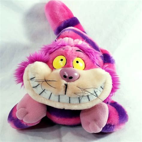 Disney Store Pink Purple Cheshire Cat 18 In Stuffed Plush Alice In