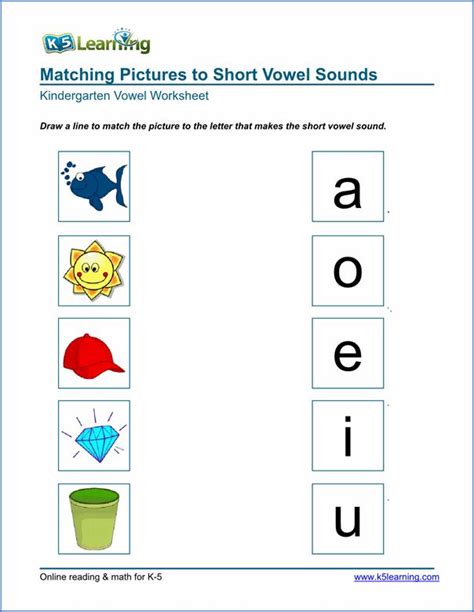 Vowels Worksheets For Kindergarten