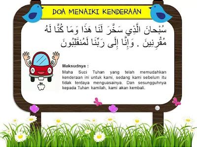 saYa MoOn... (｡ ‿ ｡): DOA MENAIKI KENDERAAN