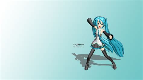 3d Aqua Eyes Aqua Hair Hatsune Miku Long Hair Twintails Vocaloid