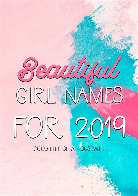 Unique And Pretty Baby Girl Names For 2019 Good Life Of A Housewife