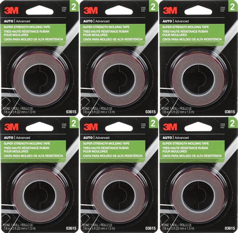 3m Super Strength Molding Tape 78 X 5 6 Pack