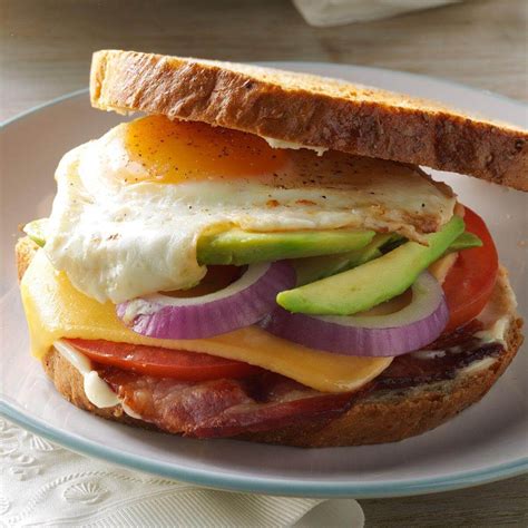 Bacon Egg And Avocado Sandwiches Recipe Taste Of Home