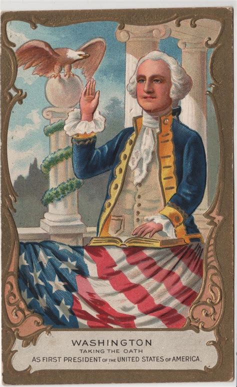 George Washington Bday Postcard Taking The Oath C1909