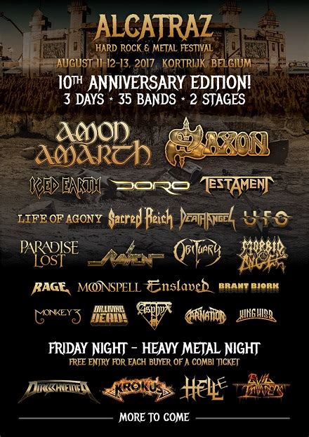 Jul 02, 2021 · check the festival site for more info. Alcatraz Festival 2017 news - Rock Metal Mag