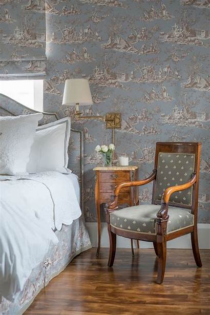 Toile Bedroom Bedrooms Wallpapers Statement French Country