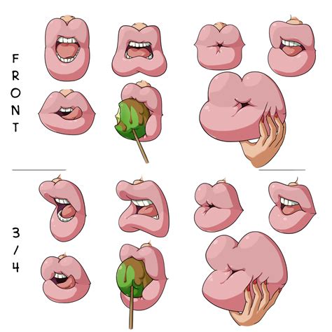 Inflated Lips Reference Sheet 2 By Spiralingstaircase On Deviantart