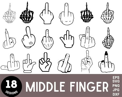 Middle Finger Svg Middle Finger Vector Silhouette Cricut Etsy Canada My Xxx Hot Girl