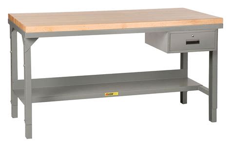 Bolted Workbench Butcher Block 60 In W 30 In To 36 In Height 800 Lb