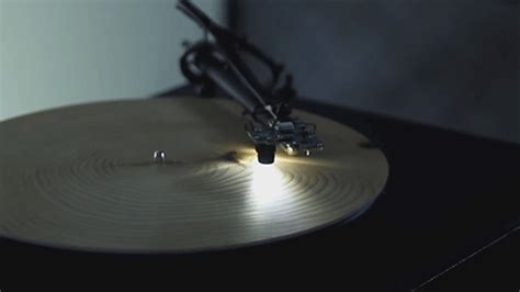Record Player Plays Slices Of Wood Vinyl Gif Animations Record
