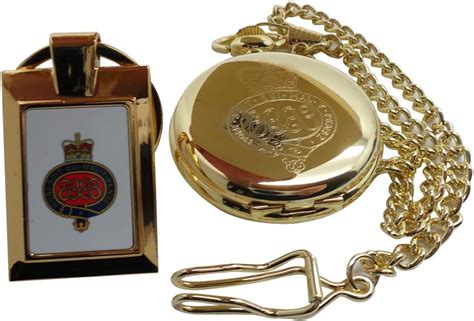 Grenadier Guards Gold Pocket Watch And 24k Clad Keyring Army Crested