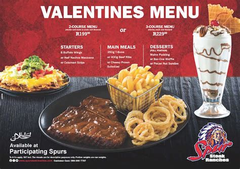 Spur Valentine Special Occasions Menu Hungry For Halaal