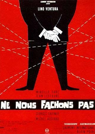 Ne Nous Fachons Pas Movie Poster 1965 Georges Lautner Jean