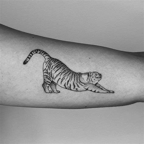 Climbing Tiger Tattoos On Arm
