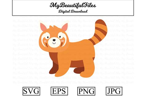 Red Panda Cute Clipart Graphic By Mybeautifulfiles · Creative Fabrica