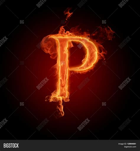Fiery Font Letter P Stock Photo And Stock Images Bigstock