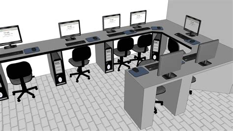 Mesa Para Varios Computadores 3D Warehouse