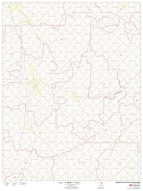 Montgomery Zip Code Map Mississippi Montgomery County Zip Codes