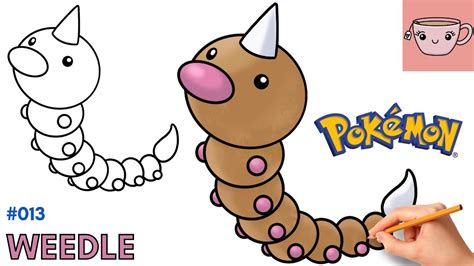 How To Draw Weedle Pokemon 013 Easy Step By Step Drawing Tutorial