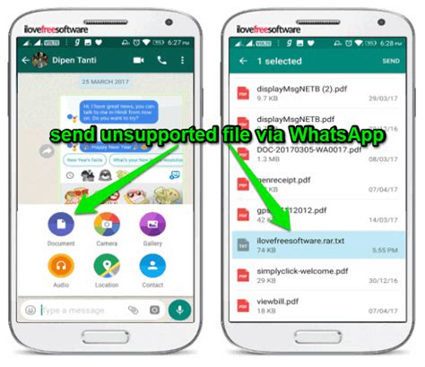 How To Send Unsupported Files In Whatsapp Without Root On Android