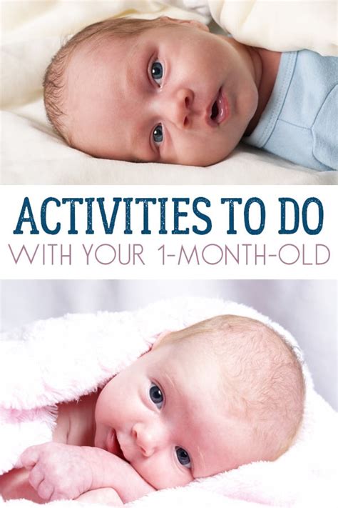 Your baby will love those toys if she is several months old. Simple activities to do with your 1-month-old baby at home