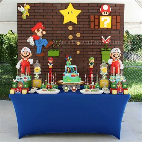 Pin De Wendy En Birthday Fiesta De Mario Bros Decoracion De Mario