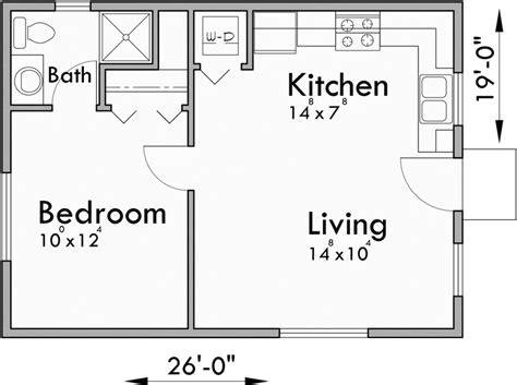 One Bedroom Cottage Floor Plans