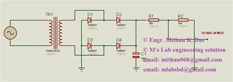 Electronic How To Measure Mains Ac Voltage With An Adc From A