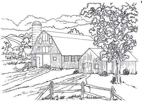 Country Living Coloring Pages Printable Lautigamu