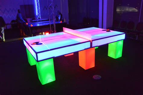 glowing ping pong table rental rent led ping pong tables az