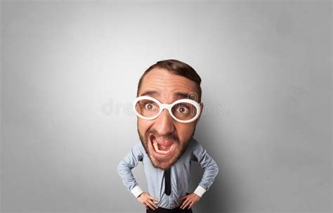 Funny Person With Big Head Stock Image Image Of Idea 162724097