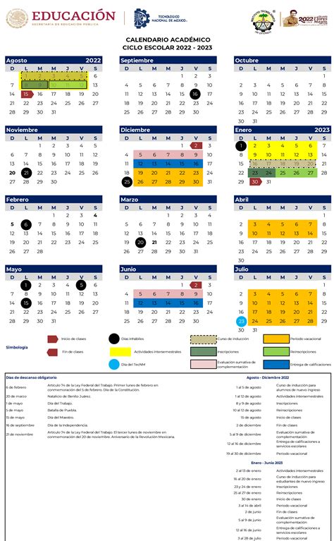 Calendario Escolar Del Tecnm 2022 2023 Campus Pinotepa Tecnológico
