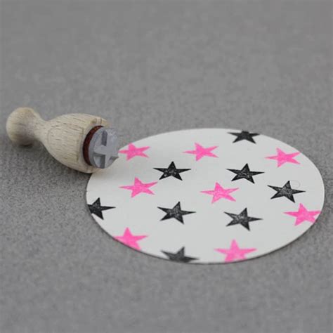 Mini Star Rubber Stamp By Perlenfischer Artcuts