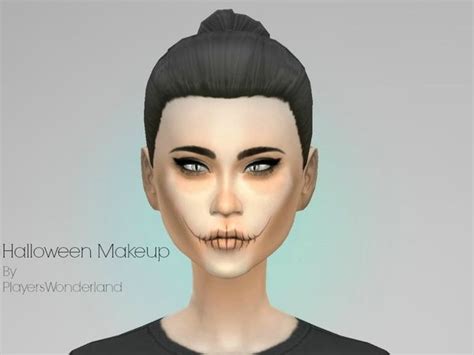 The Sims Resource Halloween Skull Blush By Playerswonderland • Sims 4