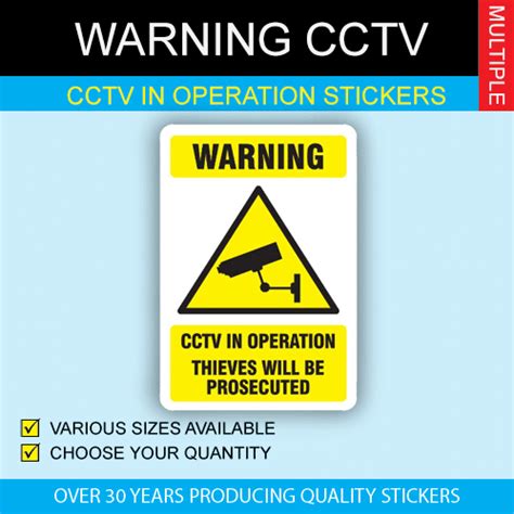 Cctv In Operation Stickers Ebay