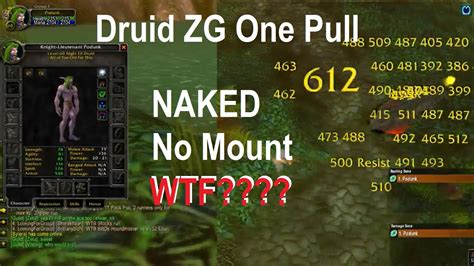 Wow Classic Druid Zg Solo One Pull Naked No Mount Wait What