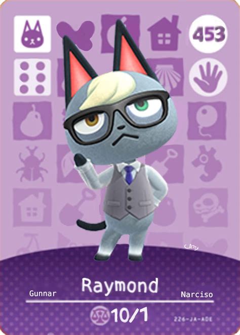 Raymond Amiibo Card Animal Crossing Amiibo Cards Animal Crossing