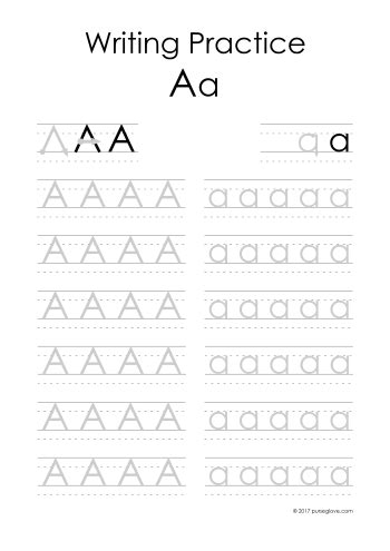 Letter Aa - Alphabet Tracing Worksheet - SCHOOL
